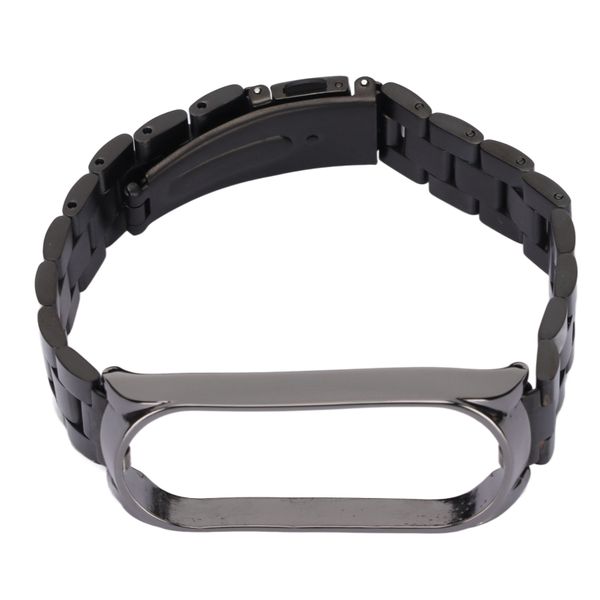 Smartwatch Wrist Band Strap Stainless Steel Anti Lost for Mi Band 6 Black