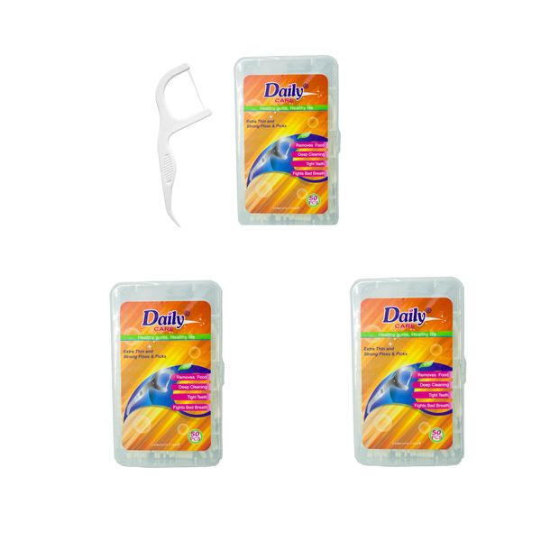 Daily Care Flossers 50 Piece (3 Pack)