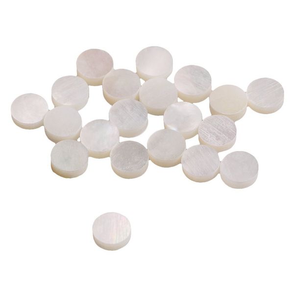 White Mother of Pearl Shell Dot Fret Inlay Maker 6Mm (Pack of 20)