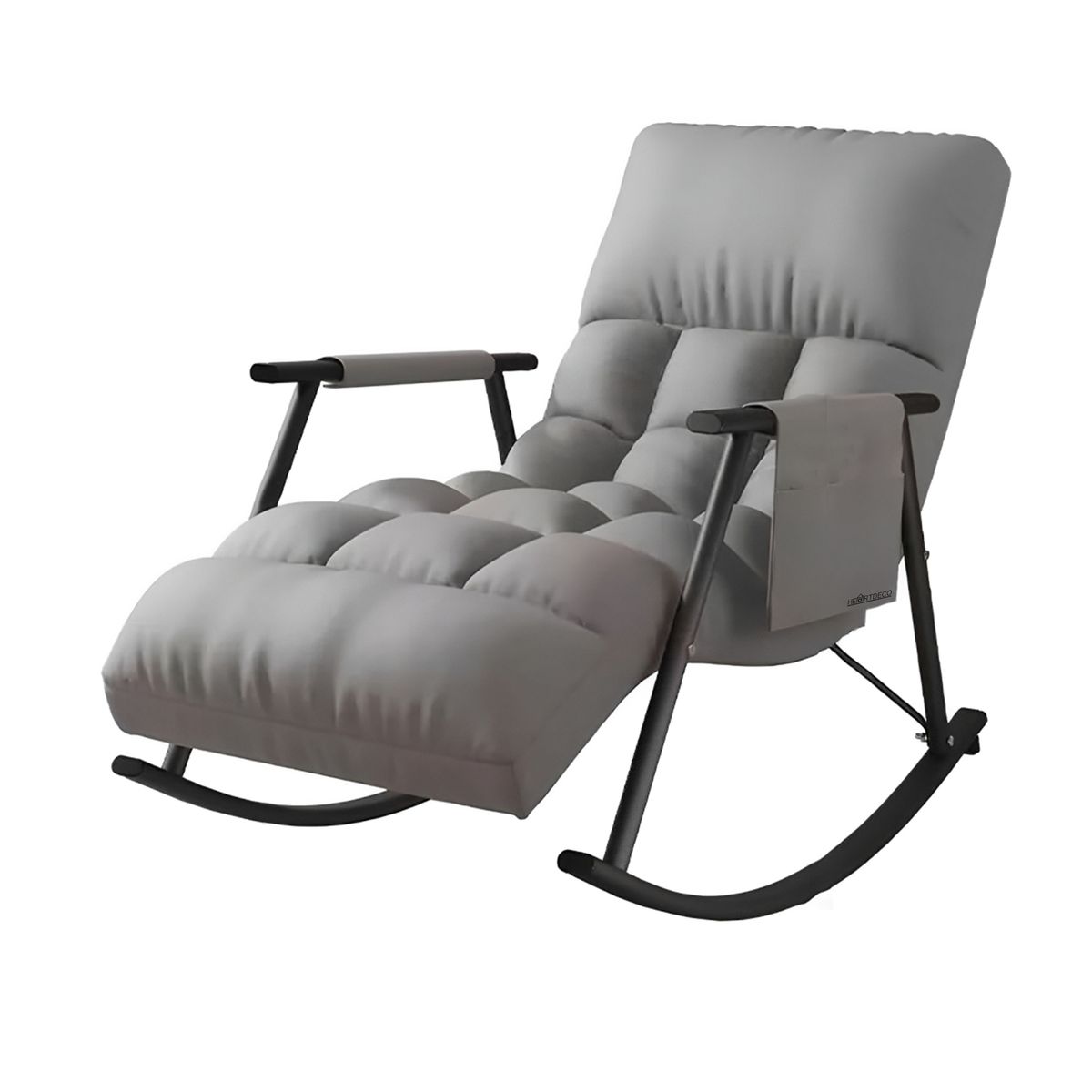Relaxing Rocking Chair with Adjustable Backrest for Indoor Lounge
