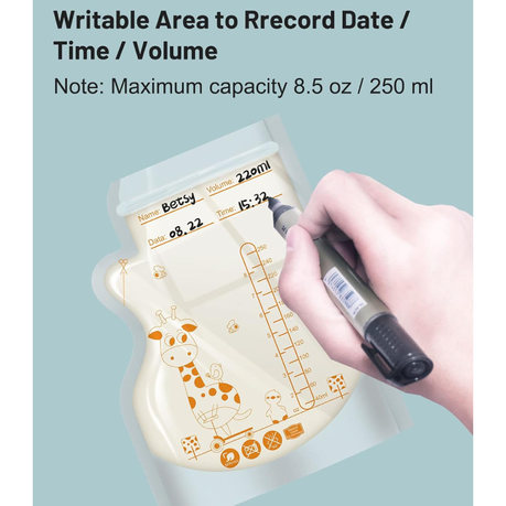 100pcs Breastmilk Storage Bag Freezer 250ml with Marker BPA Free Leak-proof | Shop Today. Get it Tomorrow! | takealot.com
