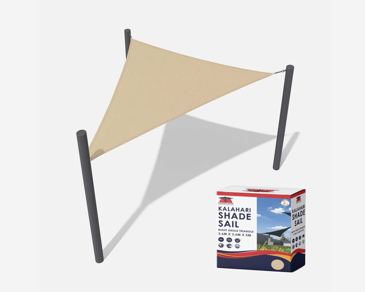 Kalahari Right Triangle Shade Sail 3.6m x 3.6m x 5m