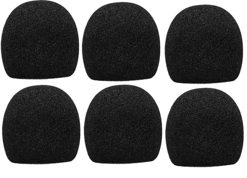 Hosa Tech Microphone Windshield Black Foam - 6 Pack