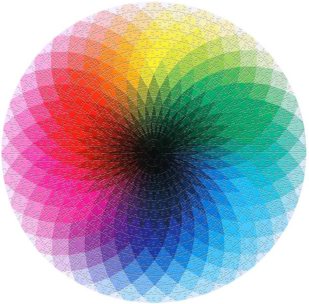 1000 Piece Round Jigsaw Puzzle/Educational Toy - Rainbow Sphere