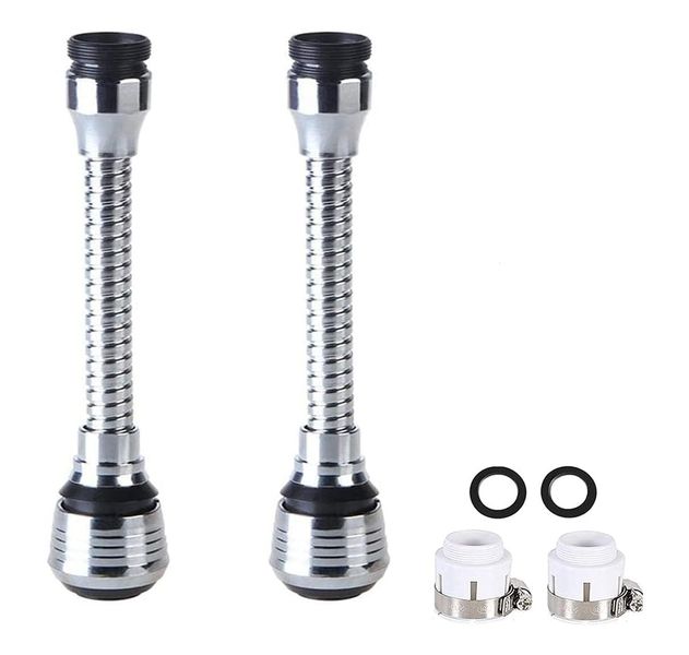 2 Adjustable 360 Degree Water Saving Nozzles