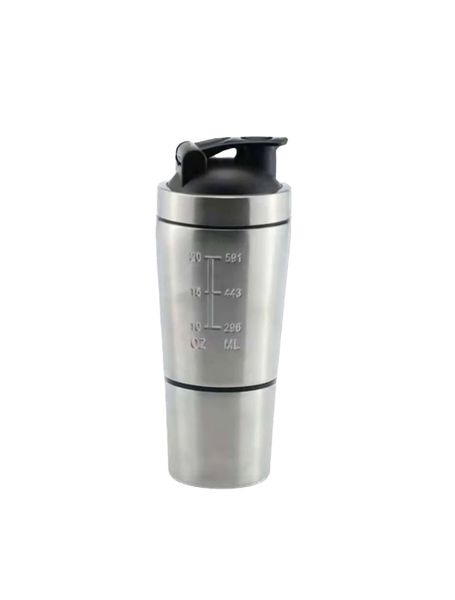 Stainless Steel Double Decker Protein Shaker With Powder Storage - 791ml