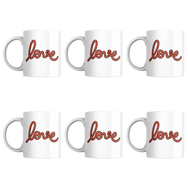 Love Rope Mugs - Set of 6