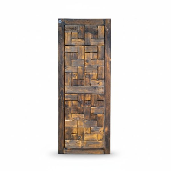 SMTE Rustic Range Reclaimed Wood Basketweave Door RWGO1