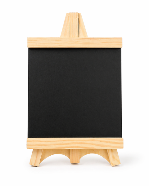 Mini Wooden Easel Chalkboard - Reusable Drawing Board for Kids &amp; Crafts