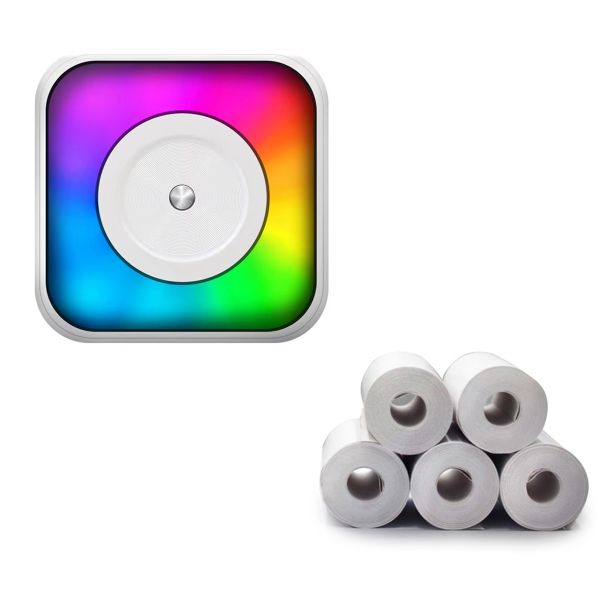 Uuname Portable Bluetooth Mini Thermal Printer Plus 5 Printer Paper-c31w5