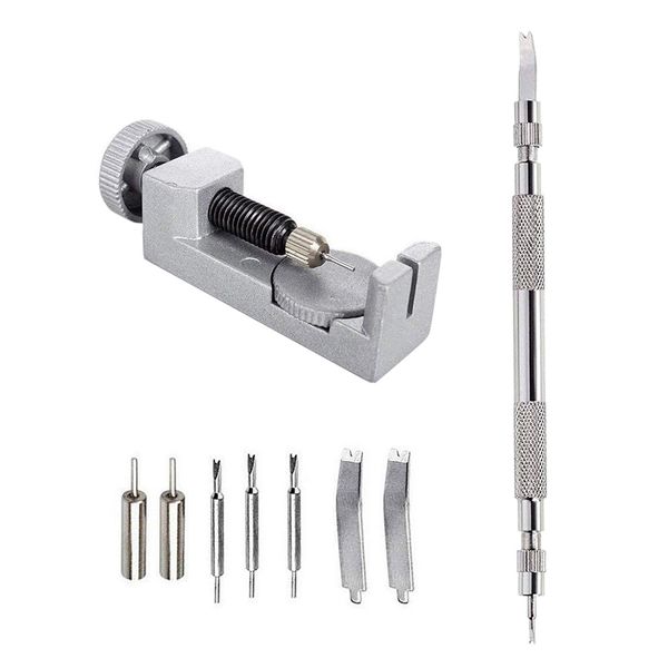 Adjustable Metal Watch Band Strap Link Pin Remover Repair Tool Set - 9Piece