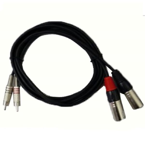 Hybrid Dual RCA – Dual XLR Male 1.8m