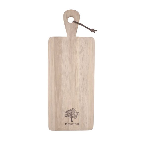 Weathered Oak Tapered Edge Paddle Serving Board with Breath Design