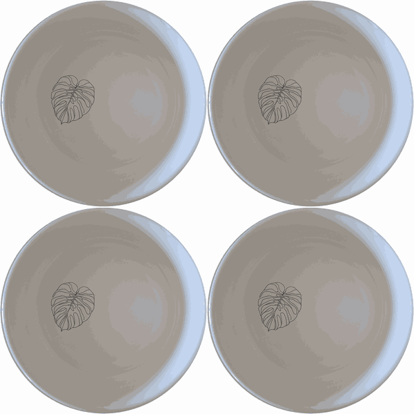 Oversized Monstera Leaves Bowl Set of 4 - Range 4