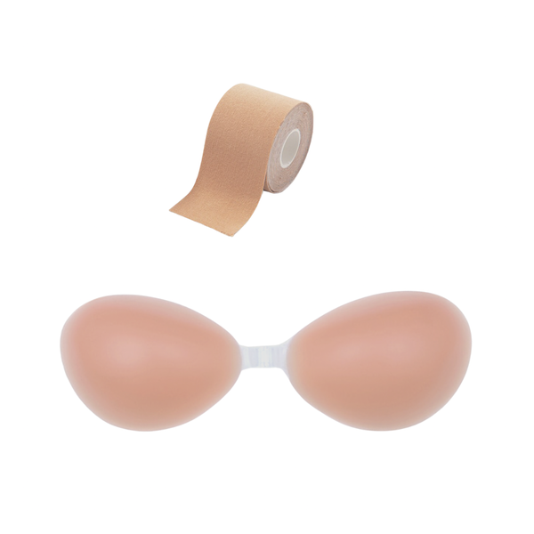 Silicone Stick-On Bra and Boob Tape Set