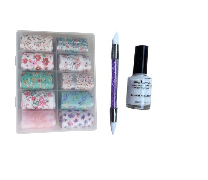 Nail Foil Art Kit Floral