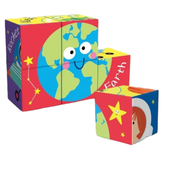 Universe Jigsaw Blocks 6-in-1 Puzzle Set for Kids - Educational Toy
