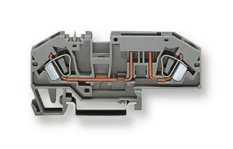 Wago (282-696) DIN Rail Mount Terminal Block, Fused, 2 Ways