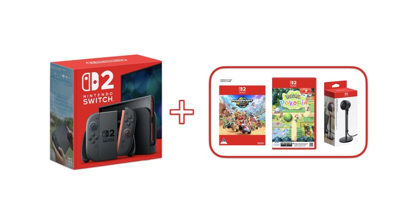Nintendo Switch 2 Mario Kart World Cosole + Pokémon Pokopia &amp; Camera