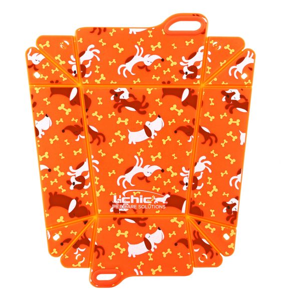 L'Chic Chop 2 Bowl Orange Dogs