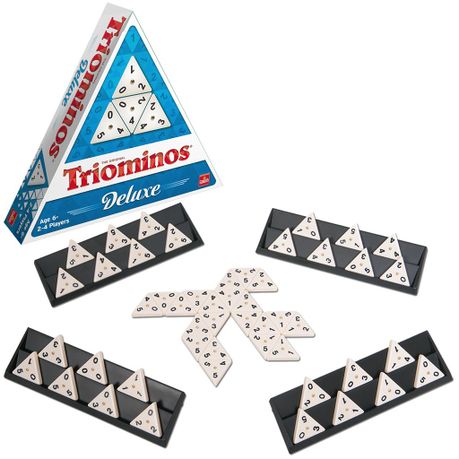 Pressman Deluxe Tri-Ominos Game - The Domino Game With a Three-Sided Twist