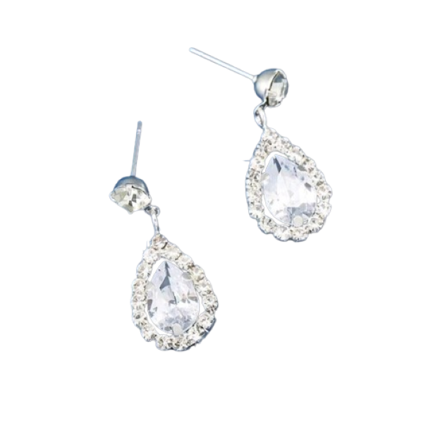 Crystal Earrings For Women - Teardrop