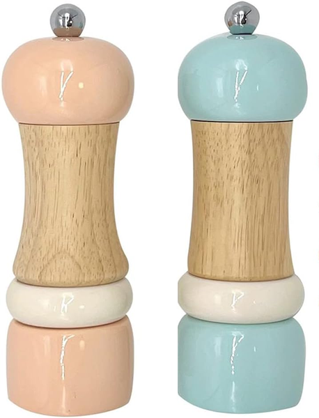 Classic Refillable Salt &amp; Pepper Mill Sets Wooden Salt Pepper Grinder Set