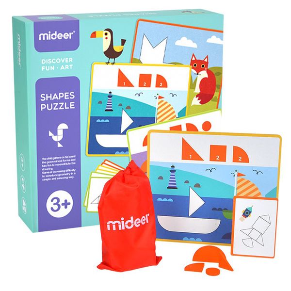 Mideer Shapes Puzzle Game with Activity Cards