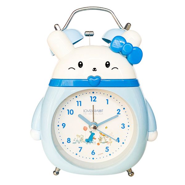 Bunny Design A- Twin Bell Alarm Clock Bedroom Decoration with Night Light