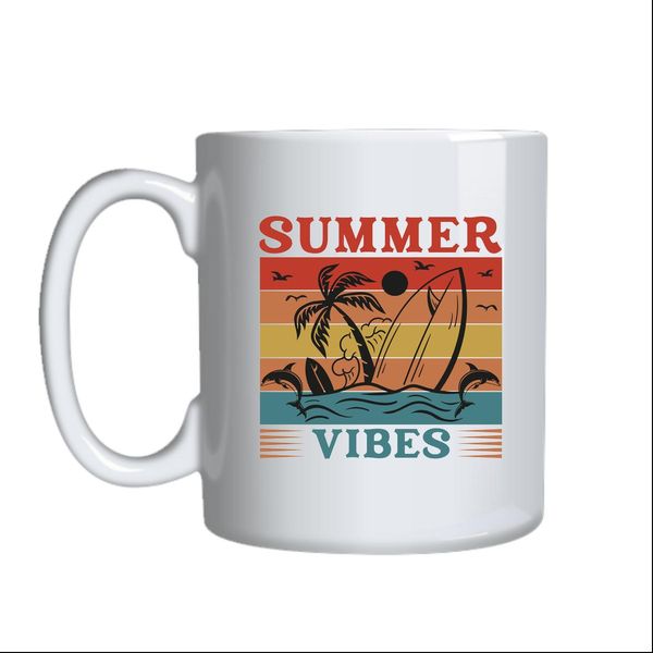 Surf Vibes Coffee Mugs Trendy Surfing Lovers Graphic Birthday Present 037