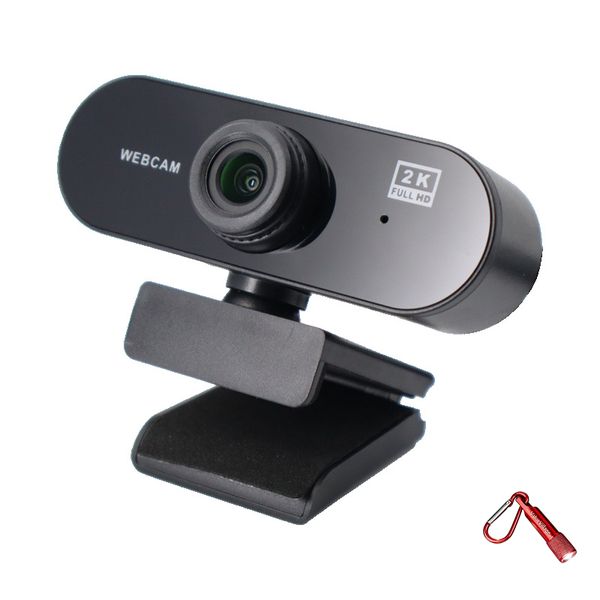 2K Ultra HD Webcam with Microphone, Full HD 2K Webcam, Plug-and-Play