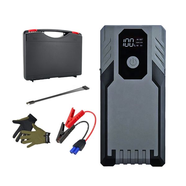 2000A 14800Mah Portable Jump Car starter Kit With Work Gloves &amp; Carry Case