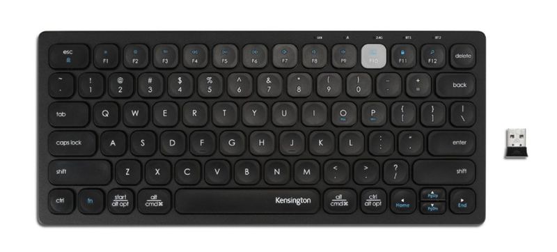 Kensington Multi-Device Dual Wireless Compact Keyboard - Black