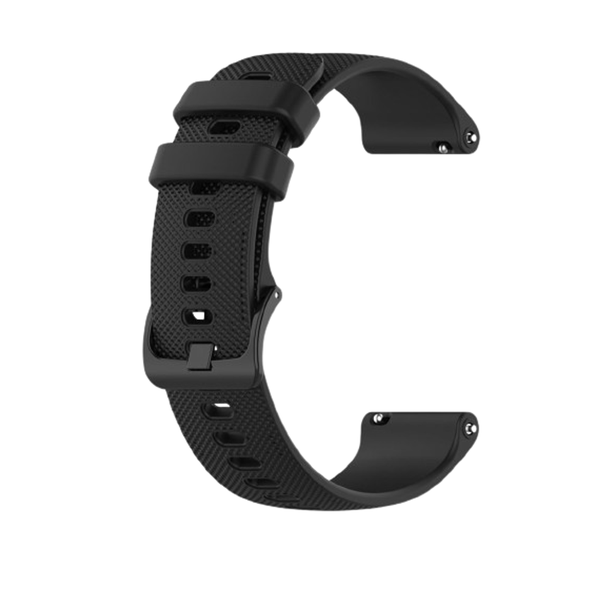 Strap compatible with Forerunner 245 / Vivoactive 3 Black with Black Buckle
