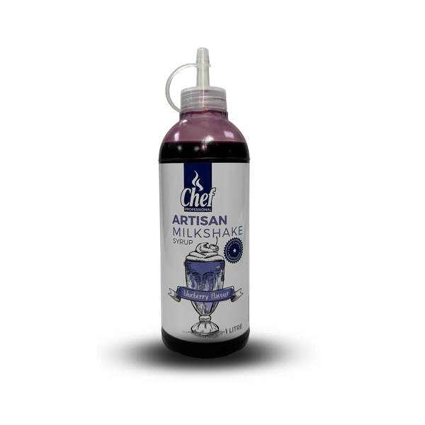 Chef Professional - Blueberry Flavoured Milkshake Syrup 1L