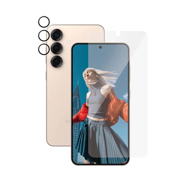 PanzerGlass Screen Protector and Hoops Compatible with Samsung Galaxy S25