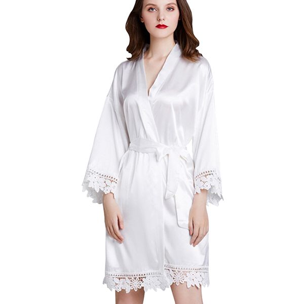 ULC Satin Dressing Gown - White | Buy Online in South Africa | takealot.com