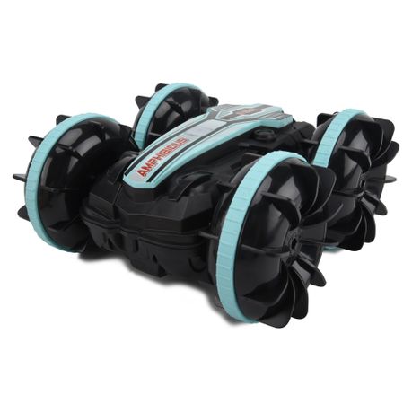 R/C 2.4GHz 4WD Amphibious Stunt Car (15cm long) with Battery & USB Charger Image