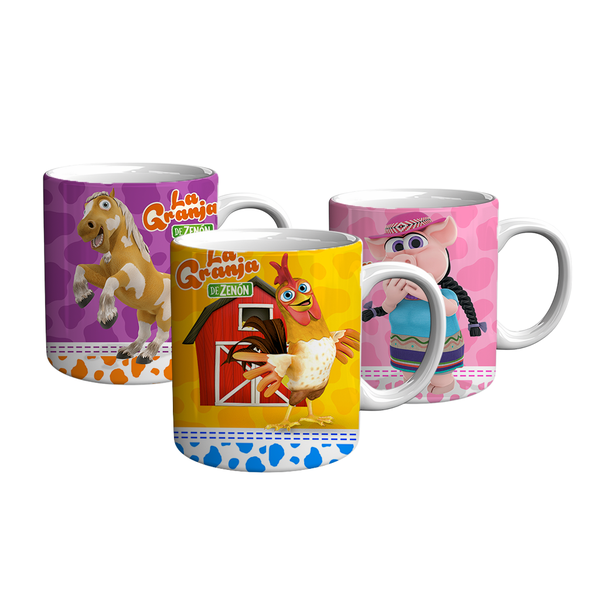 La Granja Printed 3 Coffee Mugs