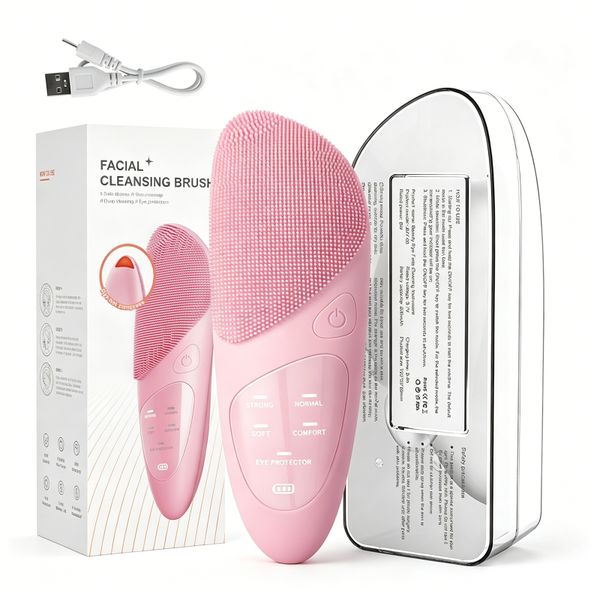 Silicone Facial Cleansing Brush,48 C Thermal Therapy,Smart Display,MenWomen
