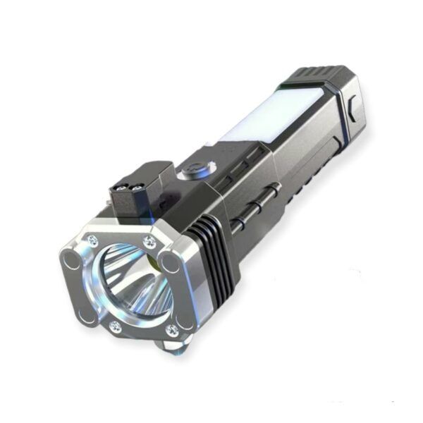USB Charging Super Bright LED Flashlight With Safety Hammer FA-499