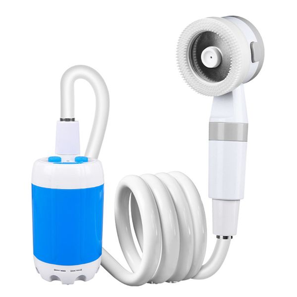 Outdoor Dormitory Bath Artifact Electric Rechargeable Portable Shower Blue