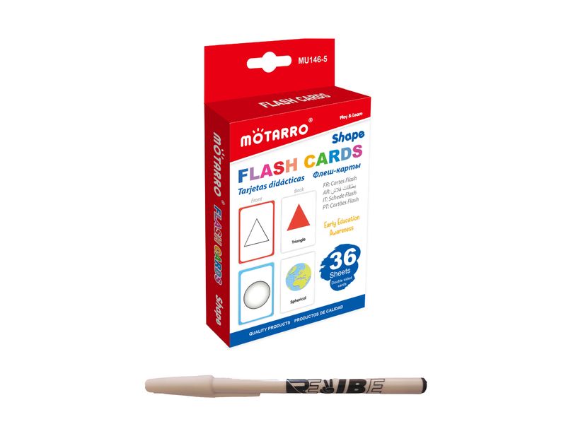 Motarro Children Early Development Shapes Flash Cards With ReVibe Pen