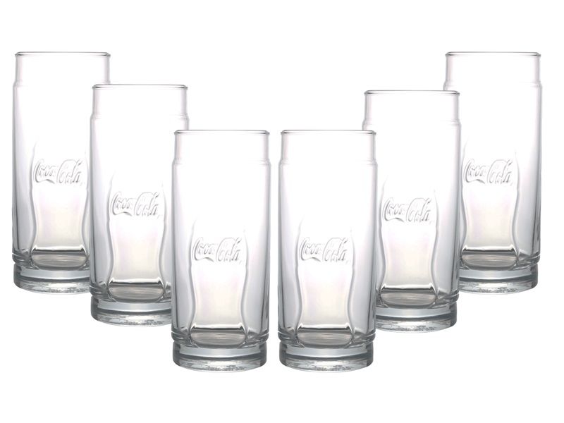 6-Piece Coke Hiball Glasses Can Shape
