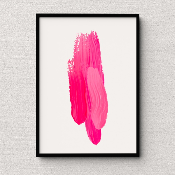 AM Art Print A4 Pink On My Wall Abstract Wall Art