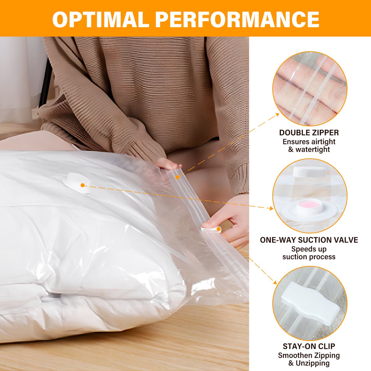 Jumbo Vacuum Space Saver Bags Vacuum Storage Bags Large Size