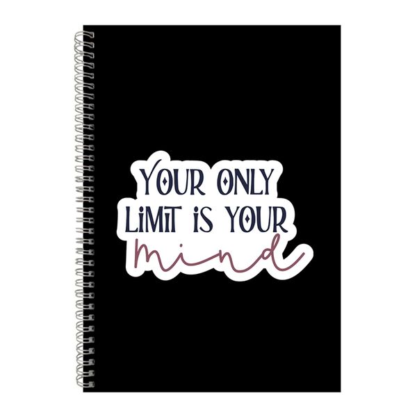 Limit A4 Notebook Spiral Lined Motivational Saying Graphic Notepad Gift 160