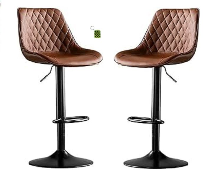 Brown Leather Bar Stool-Modern and Stylish Seating for Countertops+Keychain