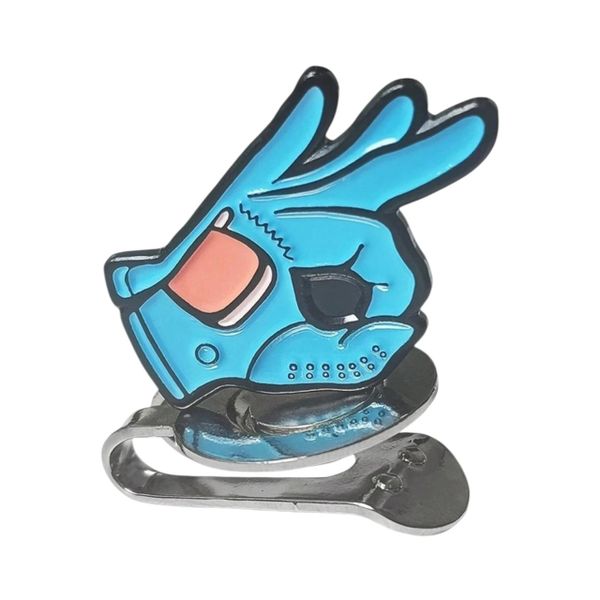 Magnetic Golf Cap Clip with Ball Marker - Blue Ace