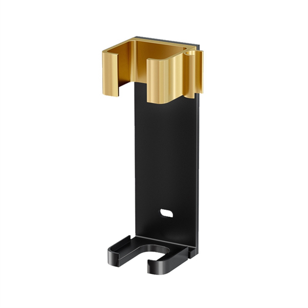Hair Curling Iron Aluminum Wall Mount Holder Organizor Black-Gold